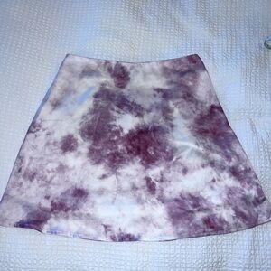 Silk mini skirt